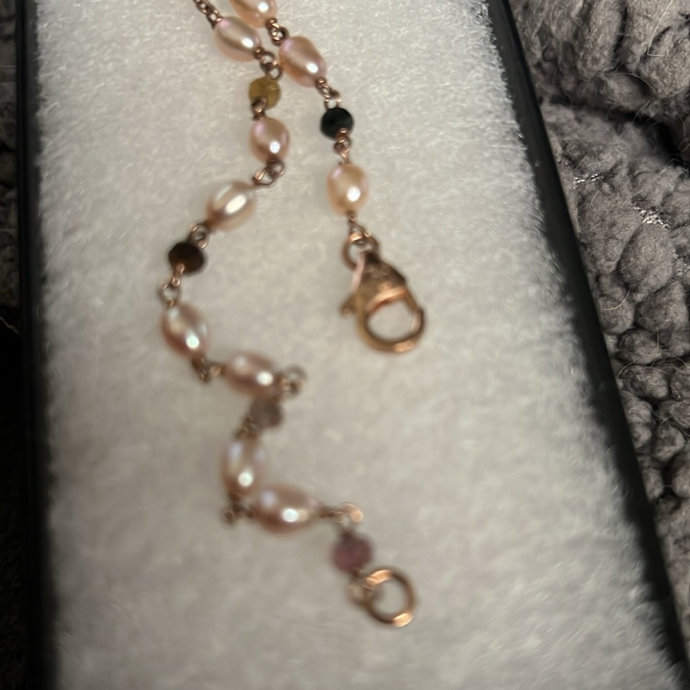 Lovely Honora Cultured Pearls and Gem Tourmaline 18 inches - Picture 4 of 5